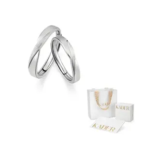 KADER Серебряное кольцо S925 унисекс серебристо-белое