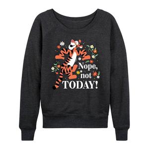 Легкий женский свитшот из френч-терри Disney's Winnie the Pooh Tigger Nope Not Today, цвет Heather Charcoal