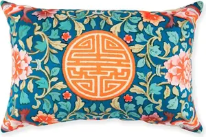 Декоративная подушка La Via Della Seta Living Cotton 45x30 см, разноцветная Excelsa