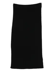 Юбка миди из ребристой ткани I BLUES, черный