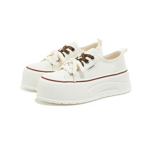 Износостойкие низкие кеды на холсте Women's POOQ, Ecru