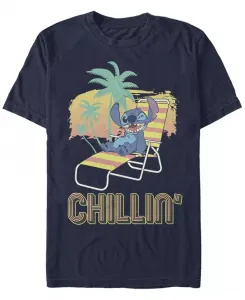 Мужская футболка с коротким рукавом Lilo Stitch Chillin Fifth Sun, синий