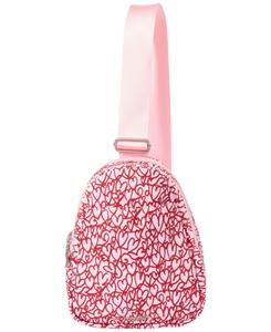 Миниатюрная сумка через плечо с двойной молнией Baggallini, Heart Print