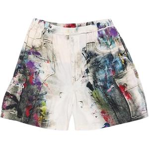 Шорты с эффектом брызг краски Acne Studios, мультиколор