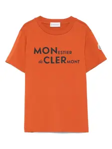 Футболка с логотипом Moncler Enfant, оранжевый