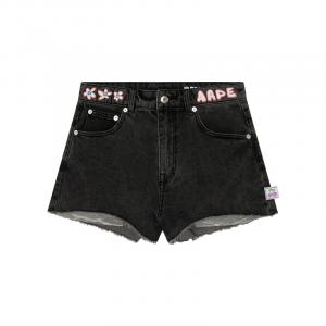 Джинсовые шорты женские черные Aape