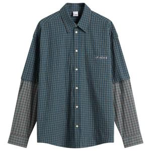 Футболка Le pere с отстегивающимся рукавом Le Père, Blue Check