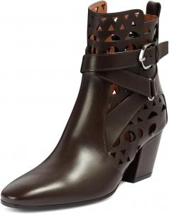 Женские закрытые ботильоны с круглым носком, вырезами, ремешком с пряжкой, низким квадратным каблуком, короткие, модные, повседневные и для вечеринок, размеры 4-16 US Wo wagas, Grey