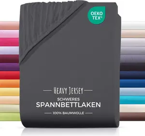 Простыня на резинке из плотного джерси 100х200 антрацит Carpe Sonno