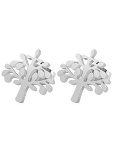 Adeliás Женские серьги - Серьги-гвоздики из нержавеющей стали серебристого цвета