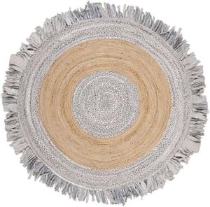 Ковер SAFAVIEH, 183 x 183 см, Cape Cod Collection Light Grey / Natural CAP701F ручной работы бохо с бахромой из джута и хлопка