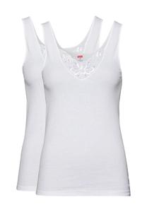 Майка Gisela 2 шт. кружевной вырез -Con-Ta-, белый