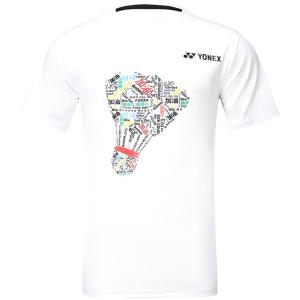 Мужская футболка для бадминтона YONEX, белый