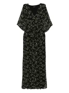 Платье макси с поясом и цветочным принтом Marc O'Polo, черный