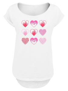 Футболка к Международному женскому дню: Пылающие сердца белого цвета F4NT4STIC