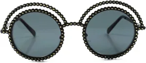 Элегантные винтажные ретро-солнцезащитные очки в стиле ретро для женщин, дизайнерские круглые солнцезащитные очки KISS, Black