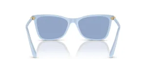 Женские прямоугольные солнцезащитные очки Swarovski SK6004, Clear Blue/Light Blue Mirrored Silver