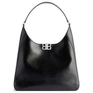 BB SOFT Кожаная сумка из коровьей кожи, Средняя женская сумка через плечо Чёрный Balenciaga