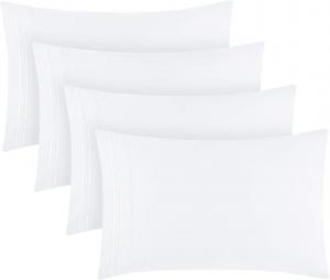Mellanni Наволочки, 4 шт, 51x76 см, устойчивые к складкам, выцветанию и пятнам, охлаждающие, белые