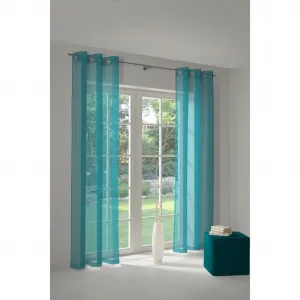 Штора LORCA с люверсами, 1 шт. Wirth, бирюзовый