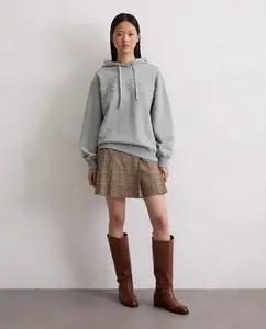 Женская толстовка с капюшоном и логотипом из чистого органического хлопка MARC  O'POLO, серый