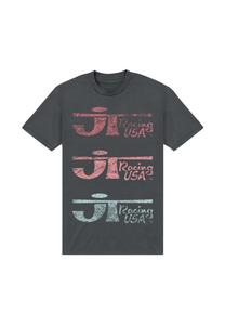 Футболка с принтом JT RACING FADED TRIO OF LOGOS Henry Tiger, серый