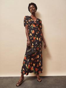 Платье Petite с цветочным принтом и завязками сзади Ro&Zo, Red/Multi