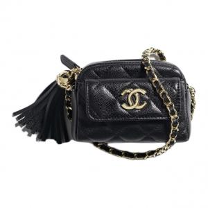 CHANEL Сумка через плечо Grain Embossed Calfskin, кросс-боди Regular Women's черная