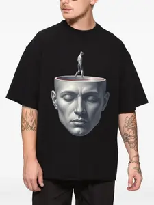 Футболка с графическим принтом "Спокойствие" Hamza, черный