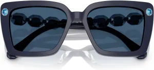 Женские квадратные солнцезащитные очки Swarovski SK6032, Blue/Dark Blue