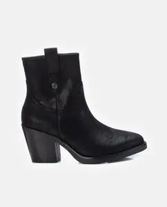 Женские ботильоны с острым носком и боковой молнией Refresh, черный