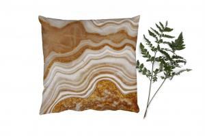 MuchoWow Декоративная подушка Диванная подушка Декоративная подушка для гостиной 60 x 60 см Блеск - Золото - Агат - Драгоценные камни - Чехлы на подушки - Хлопчатобумажная ткань - Декоративные чехлы на подушки
