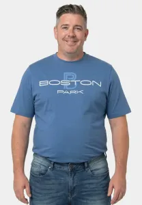 Футболка с коротким рукавом, круглым вырезом и принтом. Boston Park, Denim Blue