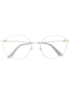 Очки в круглой оправе Cartier Eyewear, серебяный