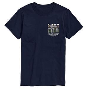 Мужская футболка Mountain Line Art Licensed Character