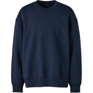 Uniqlo Толстовка унисекс, темно-синие, с круглым вырезом, средней толщины