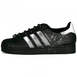 Adidas Originals Superstar 2 Slip Resistant Abrasion Resistant Low top детские скейтбординг кроссовки Black Unisex