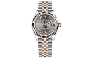 ROLEX Часы женские с автоматическим механическим механизмом Log Series, серый циферблат 31 мм