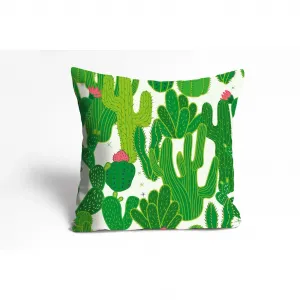 Наволочка queence Falco с кактусами Queence, белый