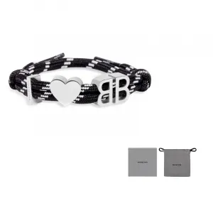 Латунный браслет женский Balenciaga, черный