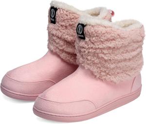 Тапочки для женщин и мужчин, зимние, для дома и улицы, плюшевые, с эффектом памяти JEBUKTXE, Pink