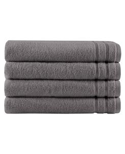 Набор из 4 быстросохнущих хлопковых банных полотенец essential. 510 Design, Grey