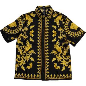 VERSACE Рубашка мужская Black Lapel Moderate