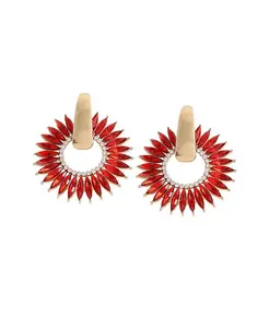 Женские небесные серьги-капли Sohi, red