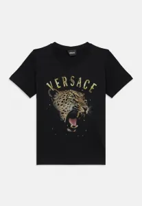 Простая футболка унисекс с принтом тигра Versace, Nero/Multi-Coloured