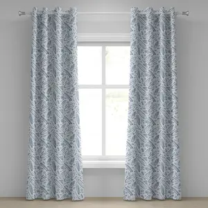 Штора ABAKUHAUS с люверсами в виде доски для серфинга, с рисунком досок, волн и морских звезд, гавайское лето, декоративная двухпанельная штора, 280 см x 175 см, цвет: петролеум, сине-серый Abakuhaus