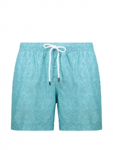 Плавательные шорты с цветочным принтом Fedeli, синий