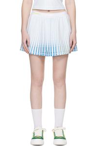 Мини-Юбка с принтом в теннисном стиле Casablanca, белый