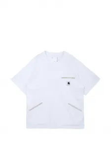 Хлопковая футболка X Carhartt WIP SACAI, белый