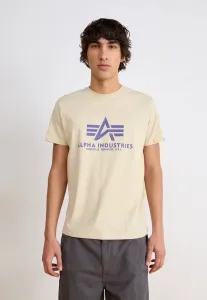 Футболка с принтом Alpha Industries, Vintage White/Night Purple